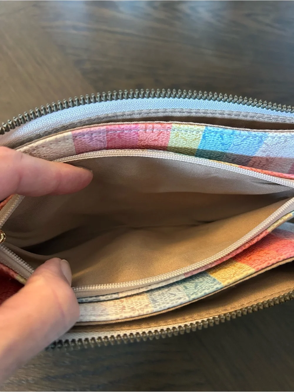 Nanette Lepore Pastel Striped Wristlet with Tassel NWOT